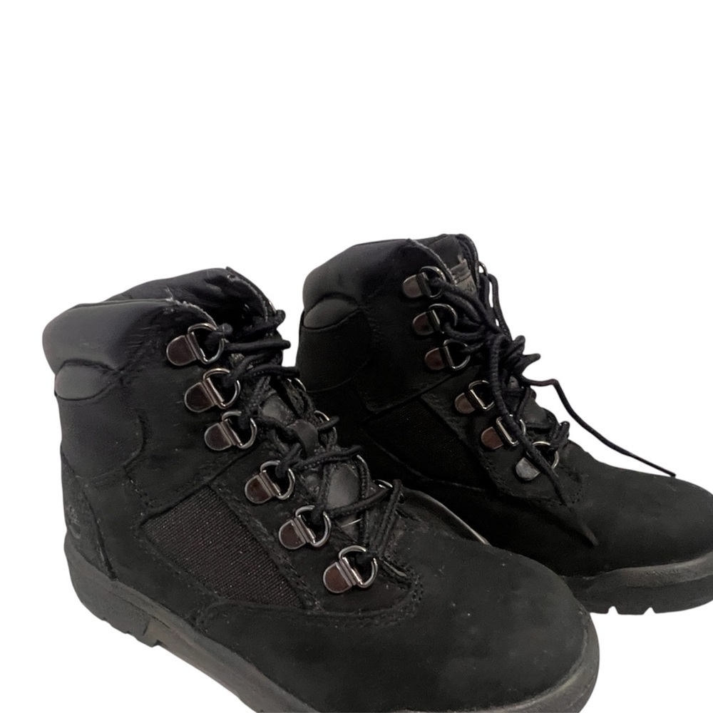 TIMBERLAND KIDS | 6inch black suede  boots boys size 13.5